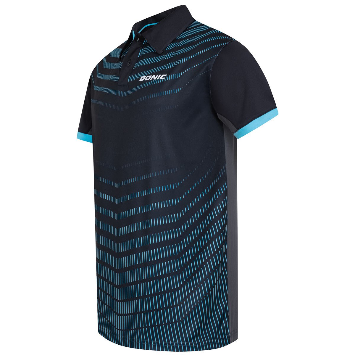 Donic Poloshirt Kava schwarz/cyan XXXXXL
