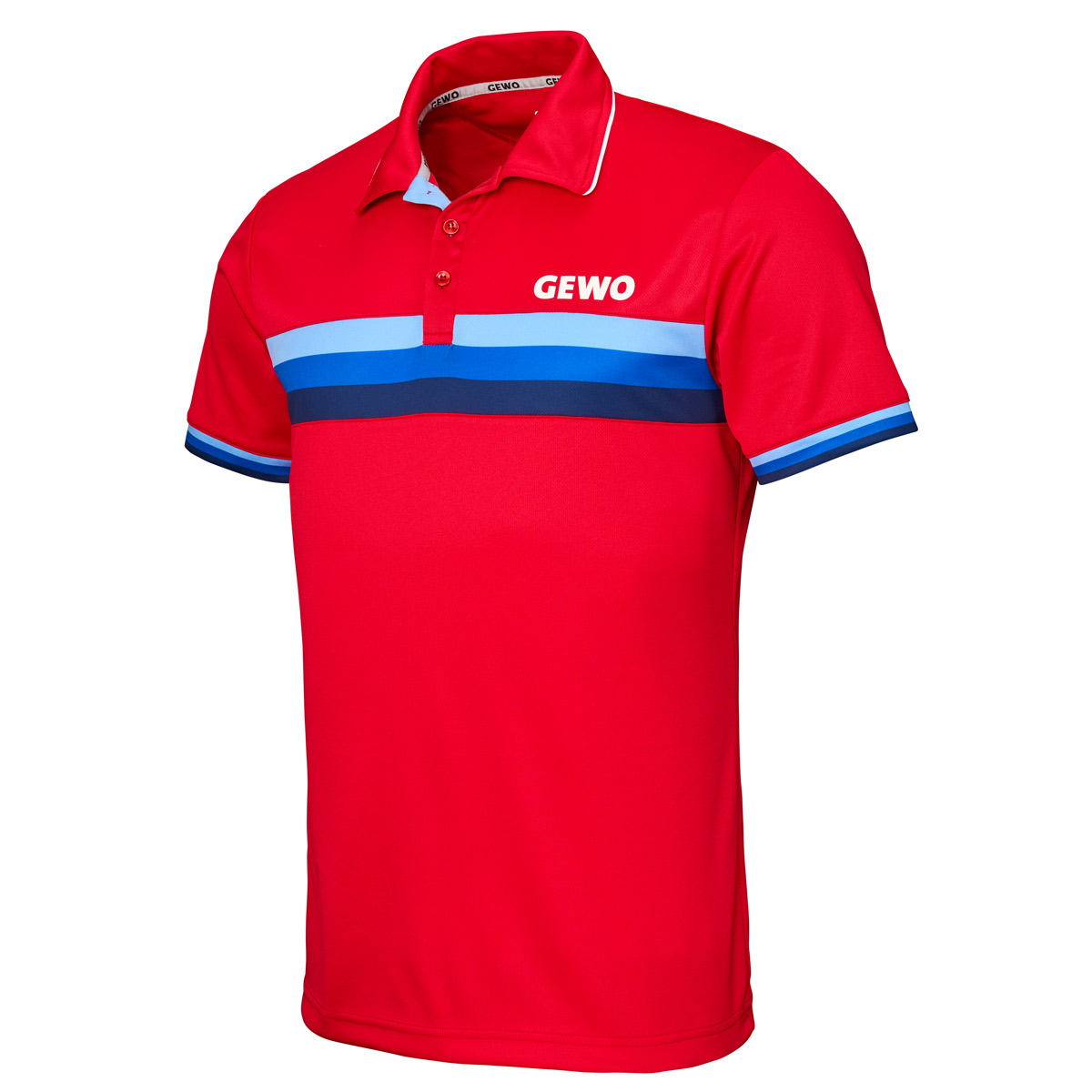 GEWO Poloshirt Santiago Baumwolle rot/blau XXXXL