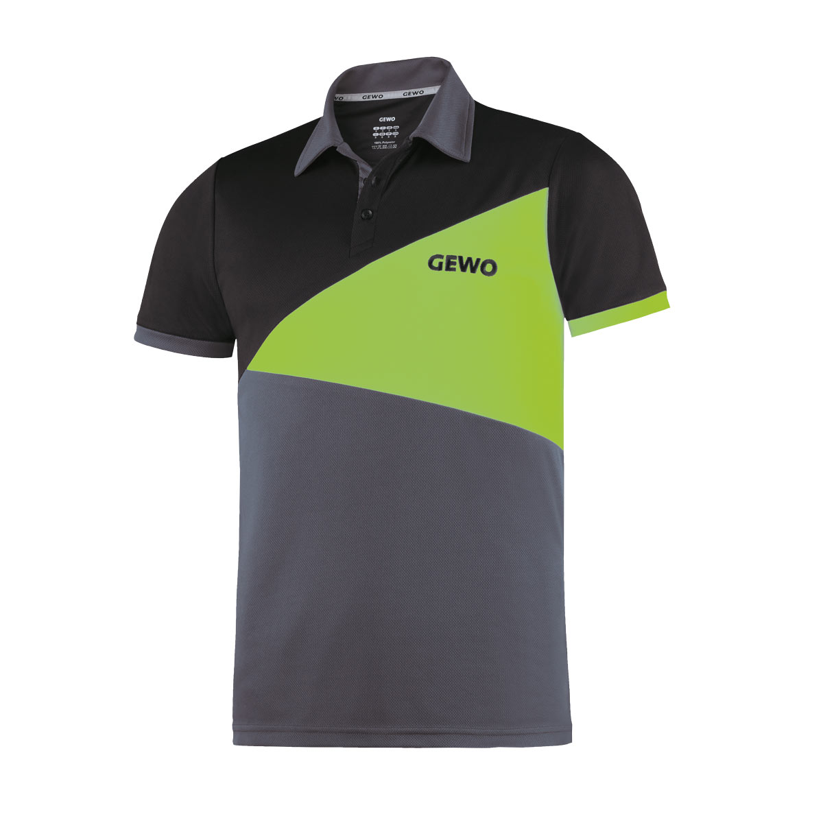 GEWO Hemd Anzio Baumwolle schwarz/nine iron S
