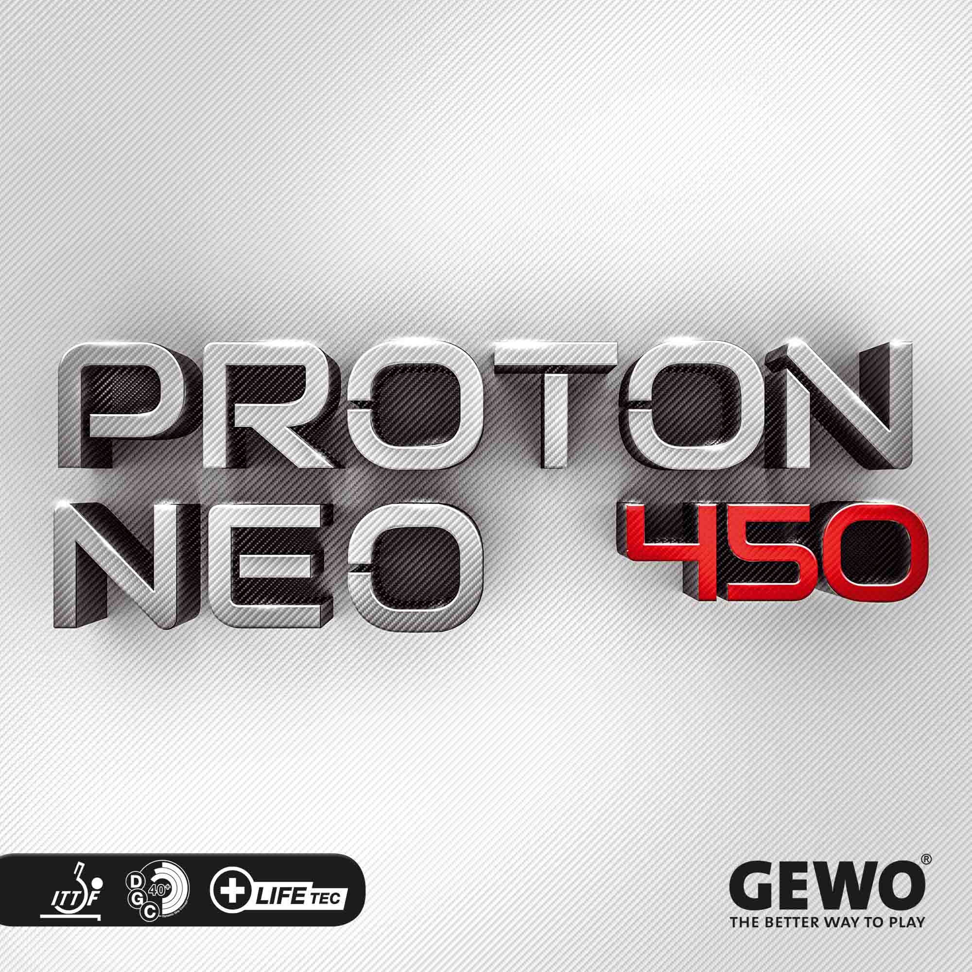 GEWO Belag Proton Neo 450 schwarz 2,0 mm