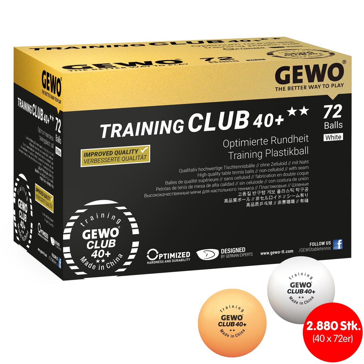 GEWO Ball Training Club 40+ ** 40x 72er Karton
