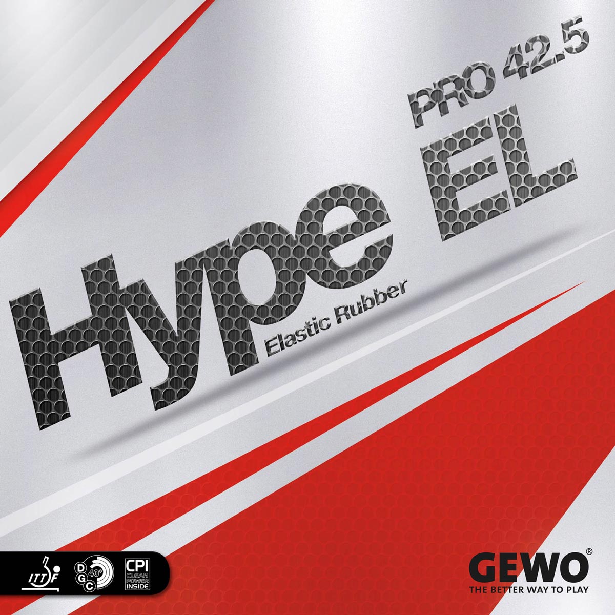 GEWO Belag Hype EL Pro 42.5 schwarz 2,1 mm