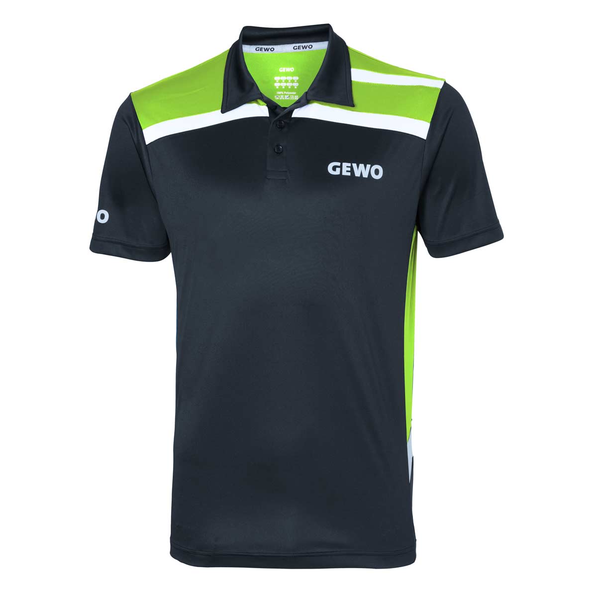 GEWO Hemd Aurora schwarz/lime S