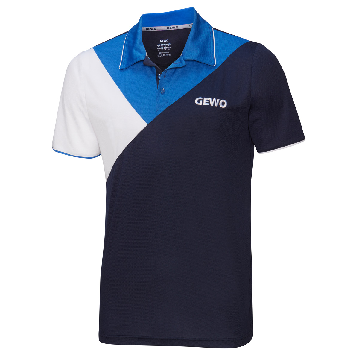 GEWO Hemd Toledo Baumwolle navy/royal XXXL