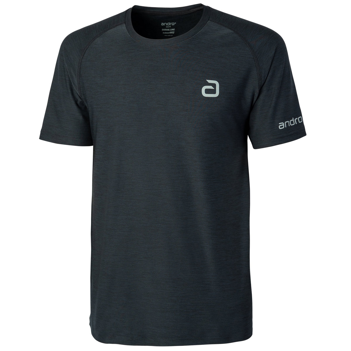 andro T-Shirt Melange Alpha  schwarz XXXXL