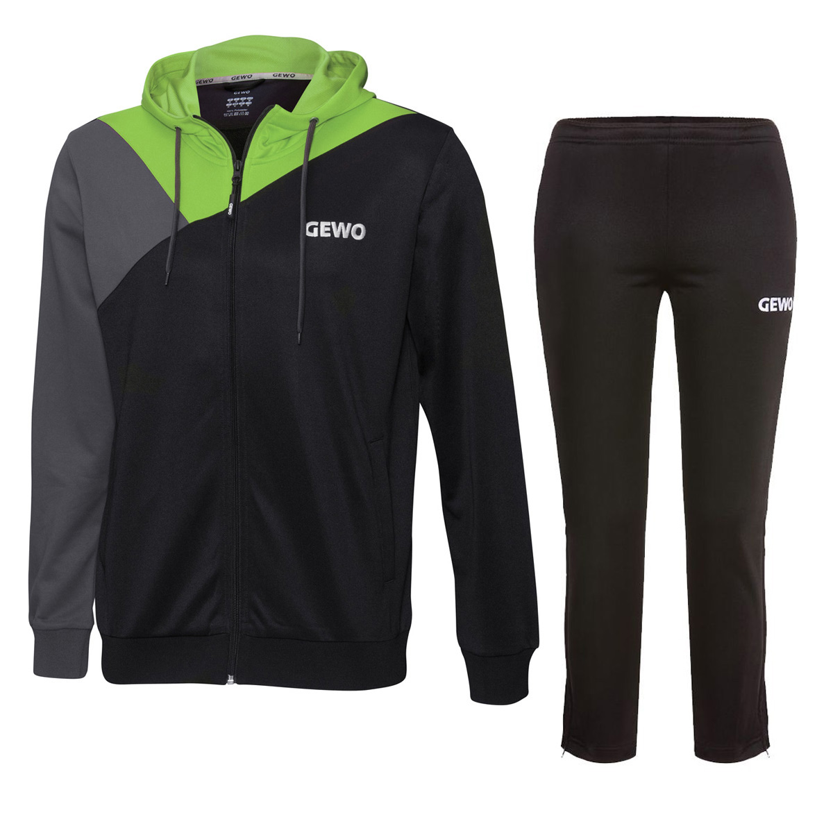 GEWO Trainingsanzug Toledo schwarz/lime XXXXL
