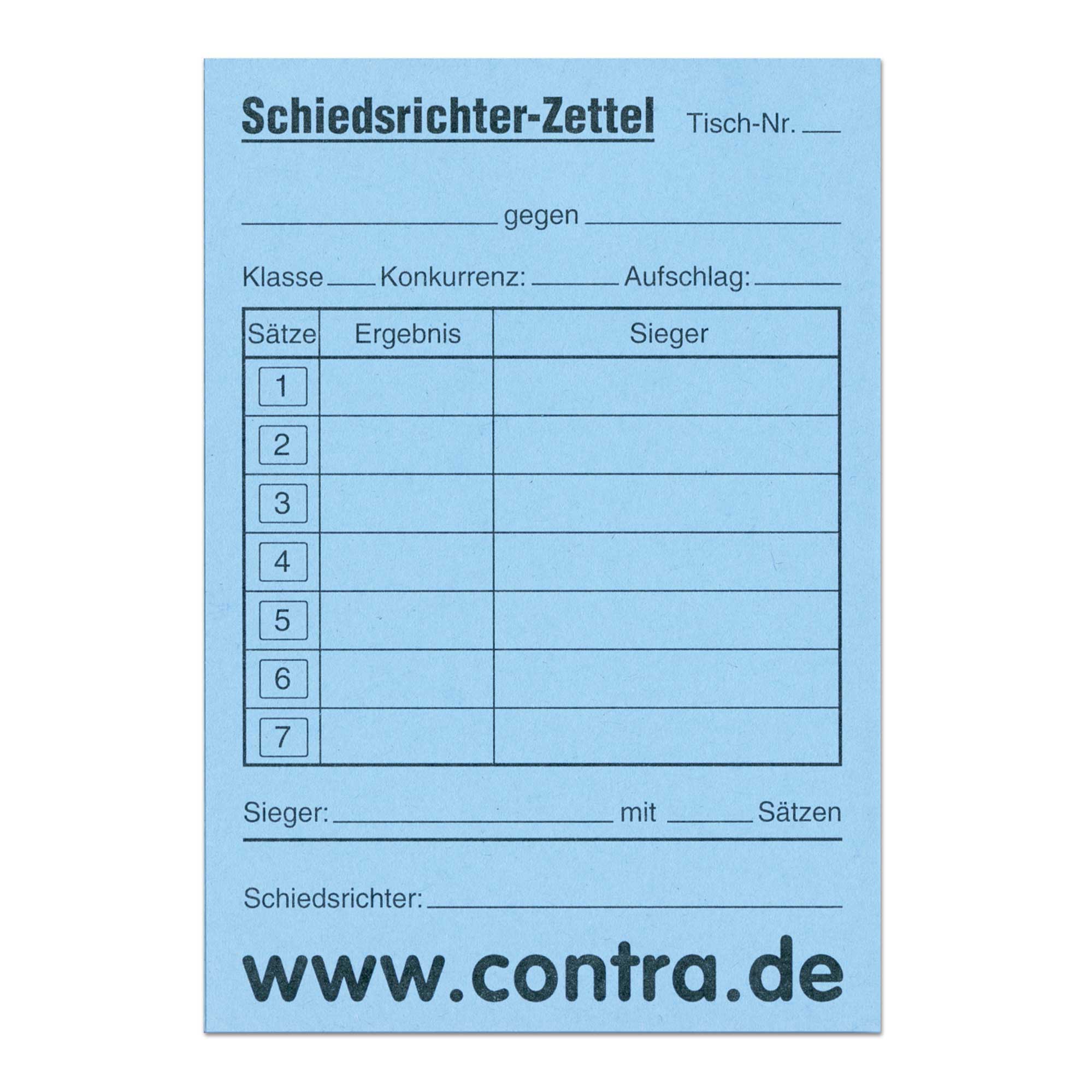 Schiedsrichterzettel-Block blau