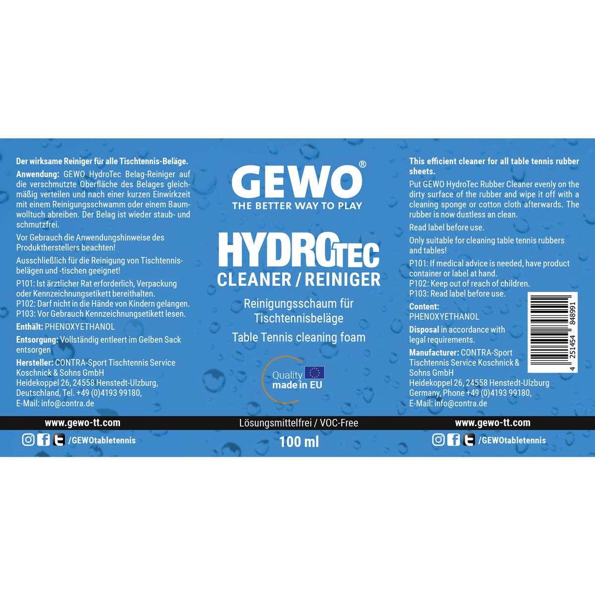 GEWO HydroTec Reinigungsschaum 100 ml