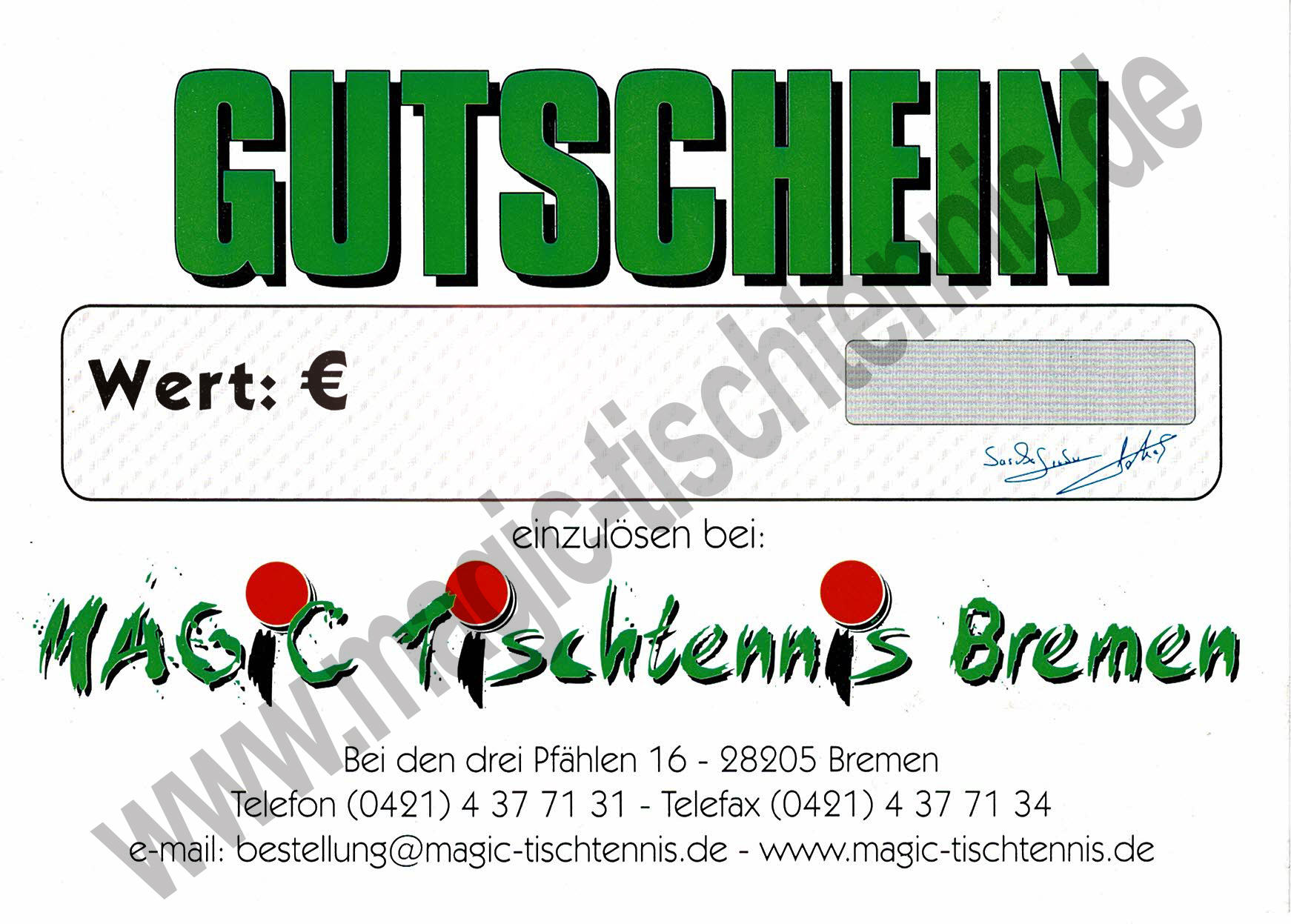 Magic Geschenk-Gutschein 5 EURO