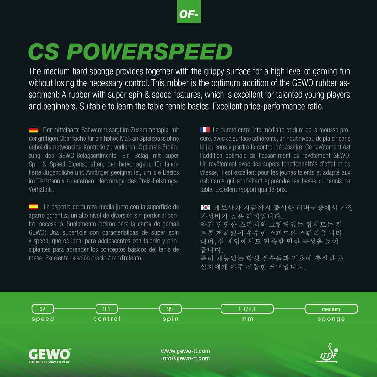 GEWO Belag CS Powerspeed