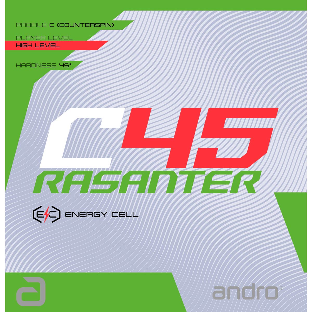 andro Belag Rasanter C45 rot 2,3 mm