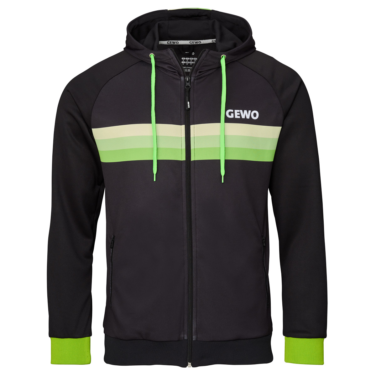 GEWO Hoodie Santiago schwarz/lime XXXXL