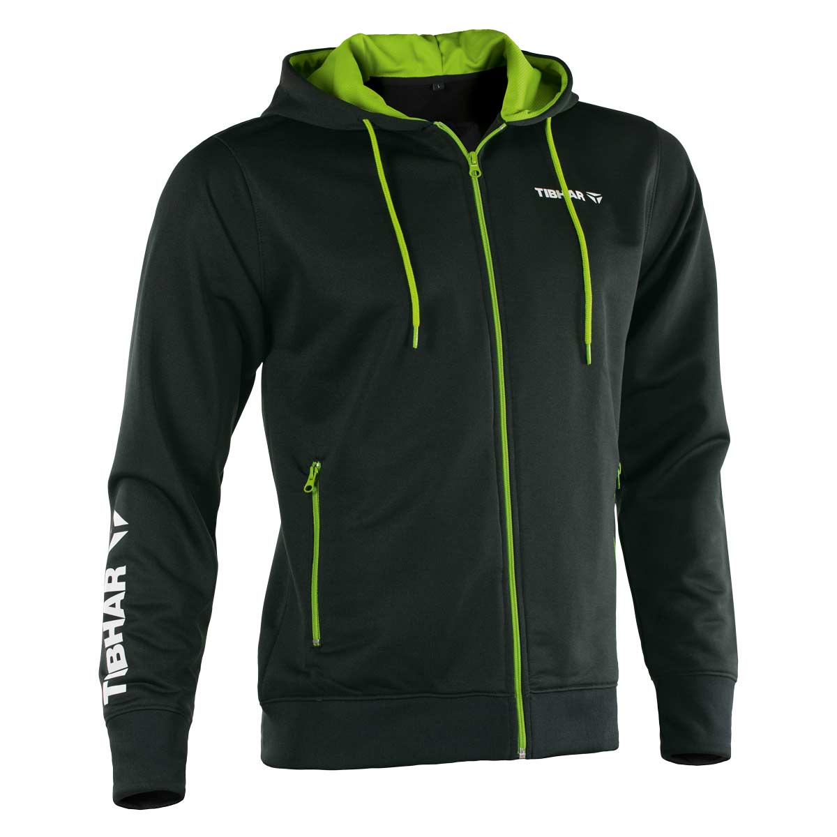 TIBHAR Hoodie Mundo/World schwarz/lime XXXXL