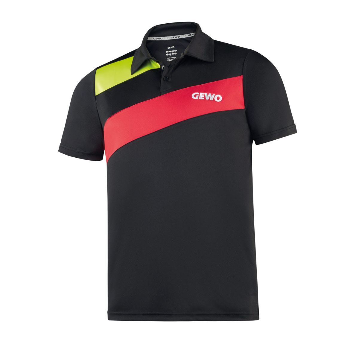 GEWO Hemd Novara schwarz/rot S