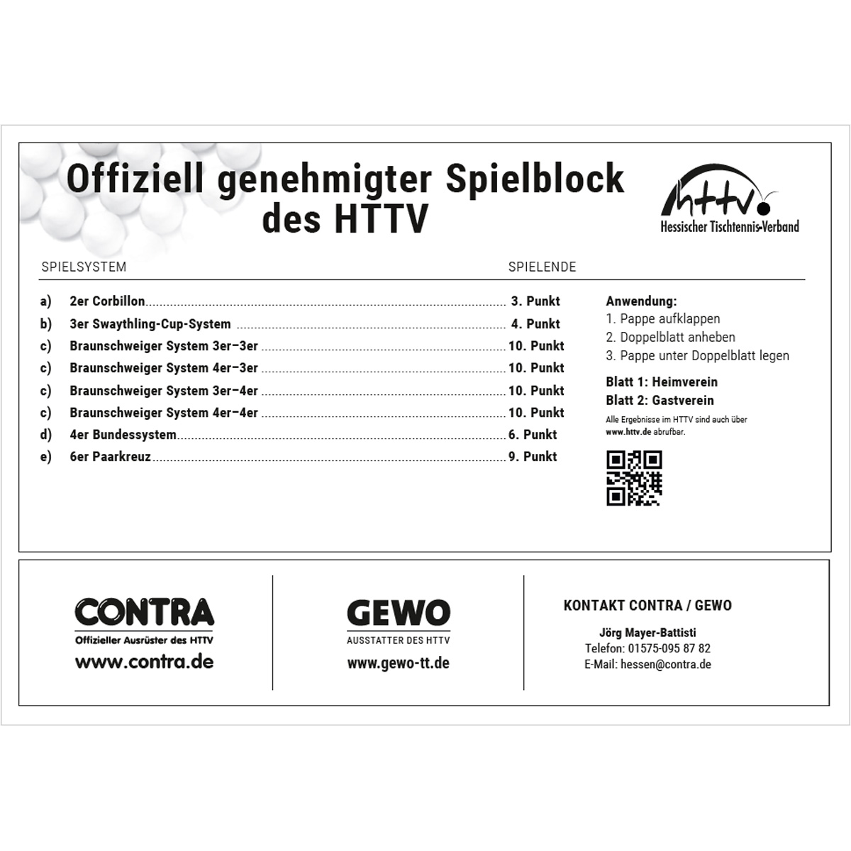 Spielblock HeTTV/ Universal, alle Systeme