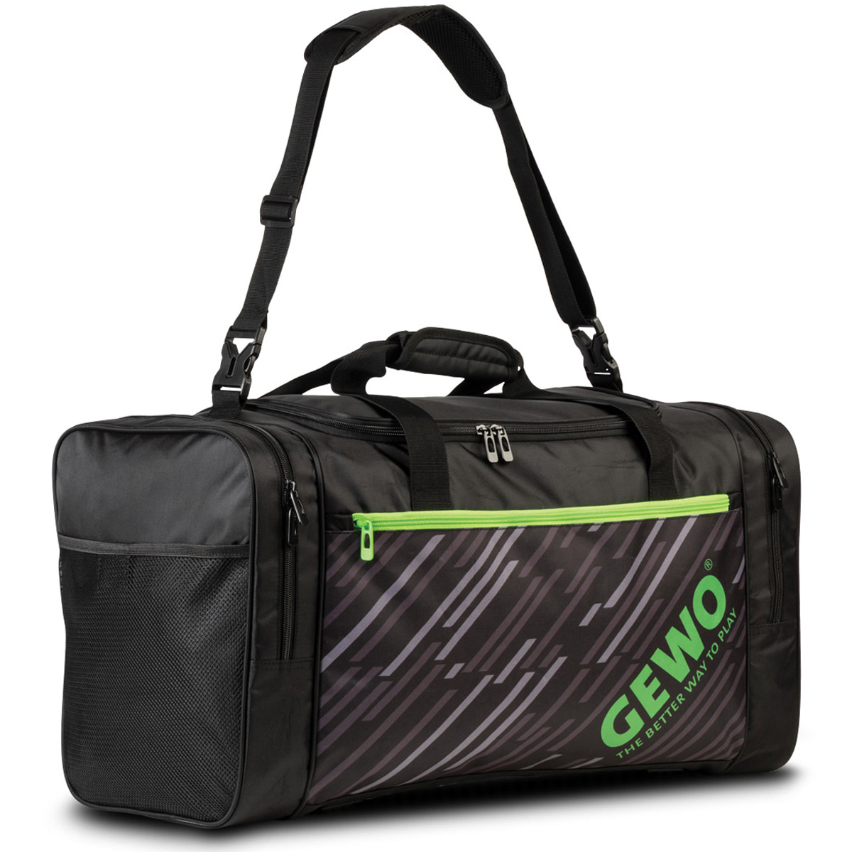 GEWO Sporttasche Stripes L schwarz/lime