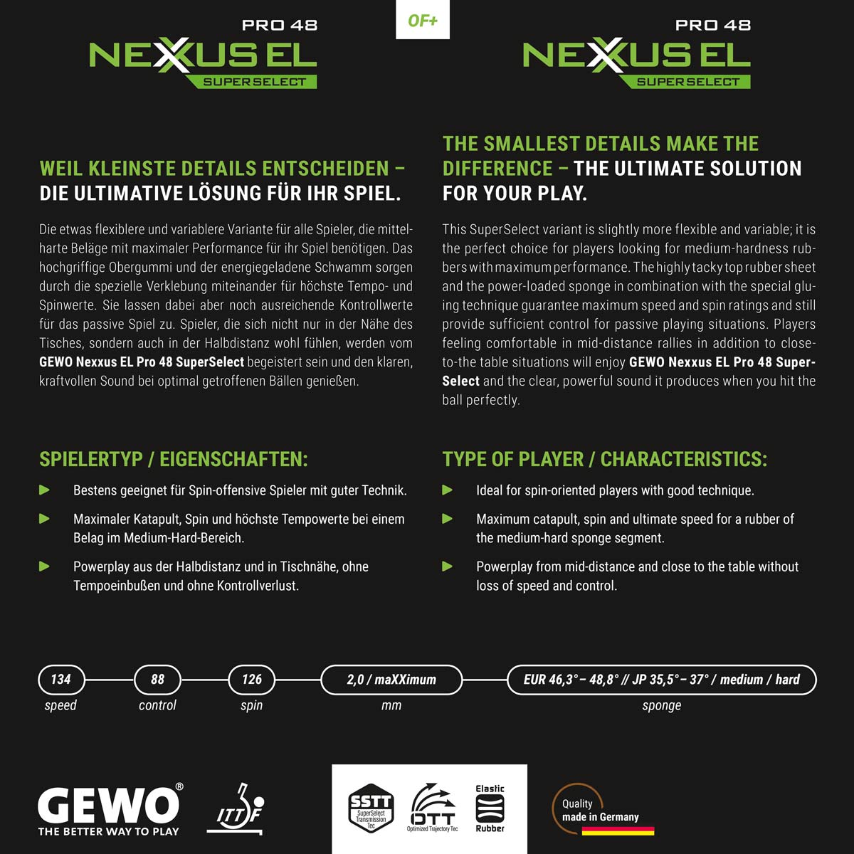 GEWO Belag Nexxus EL Pro 48 SuperSelect
