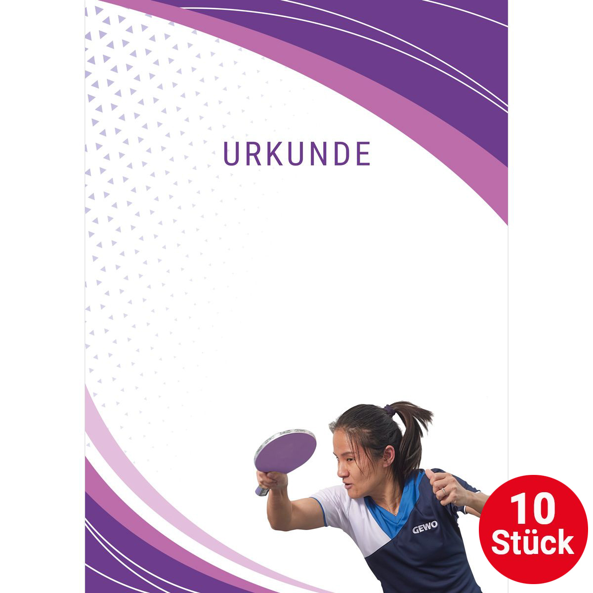 GEWO Set 10x Urkunde Damen