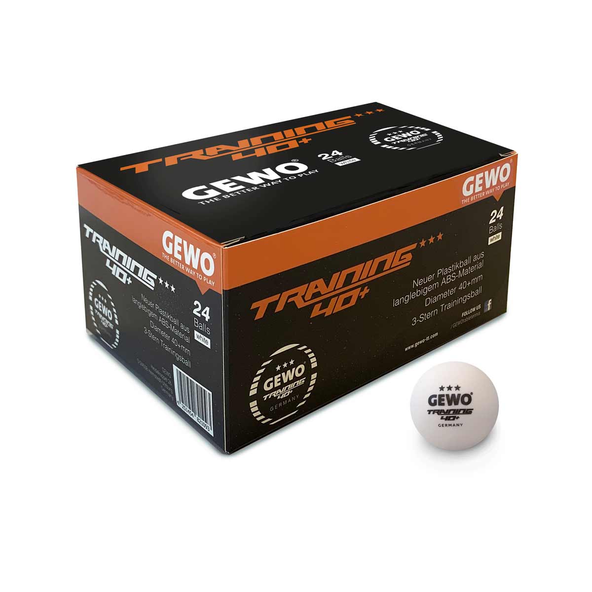 GEWO Trainingsball ***40+ 24er weiß