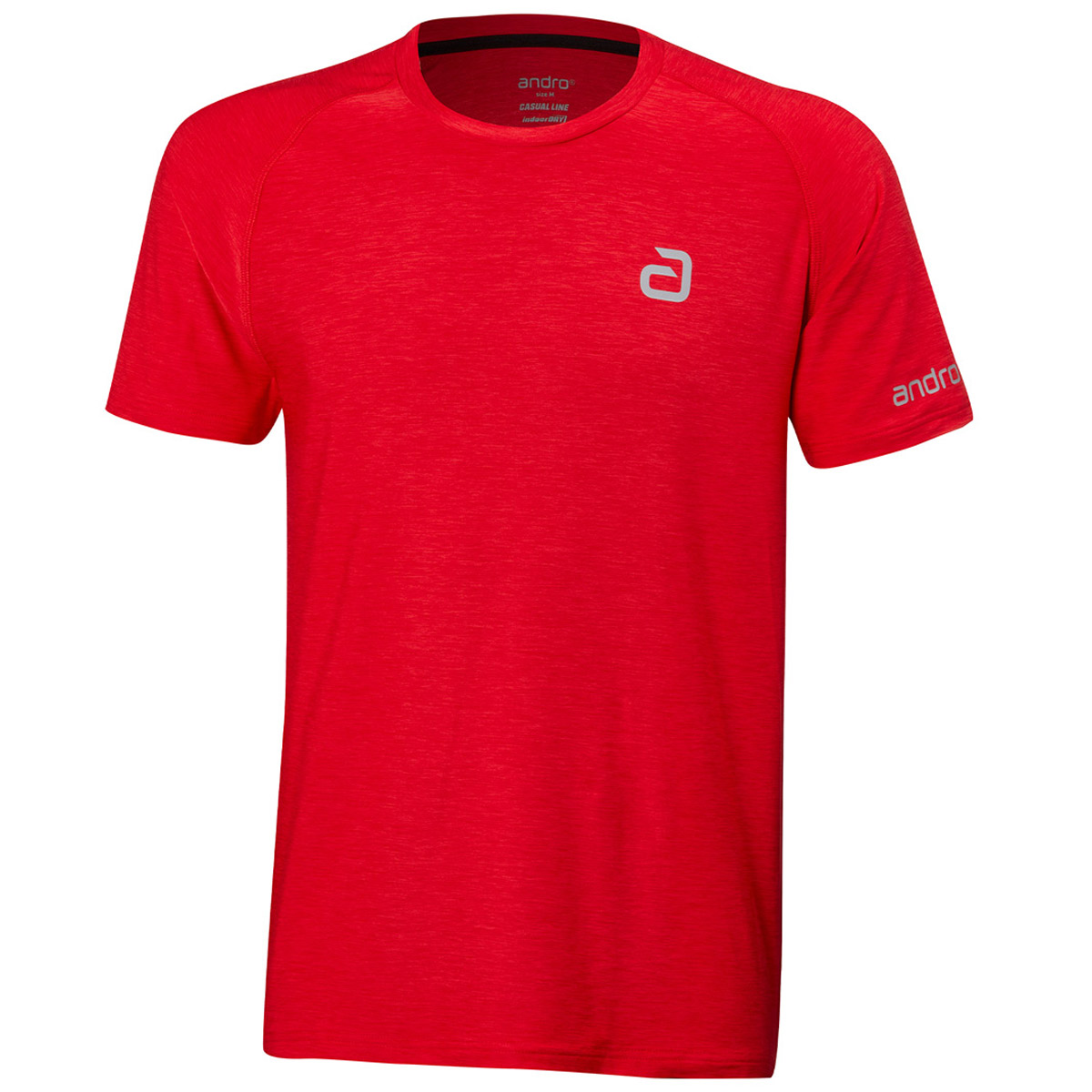 andro T-Shirt Melange Alpha  rot XXXXL