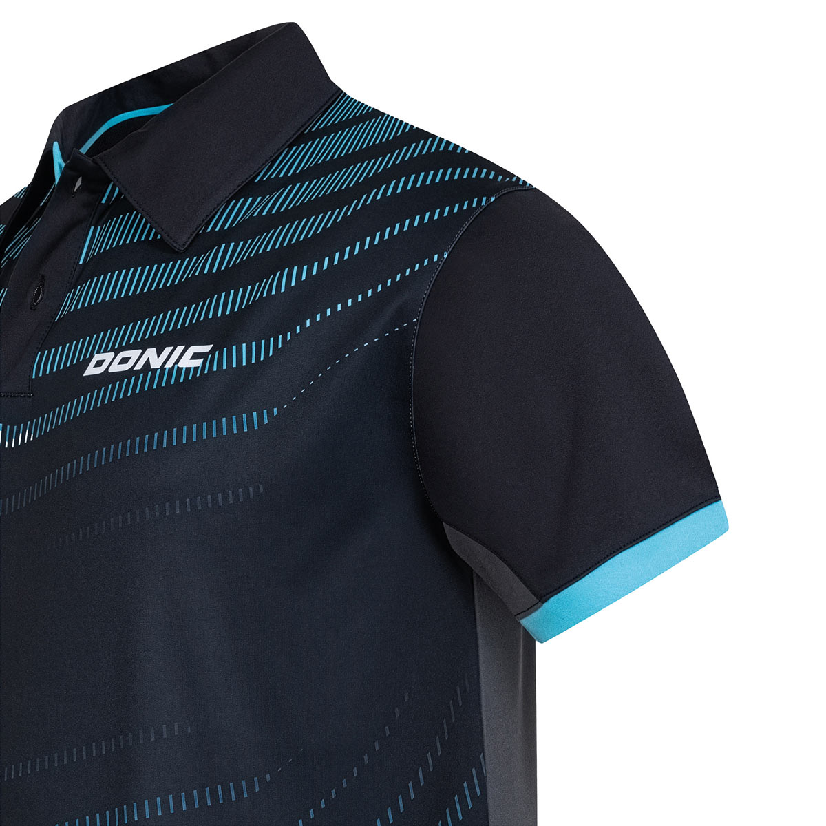 Donic Poloshirt Kava schwarz/cyan XXXXXL
