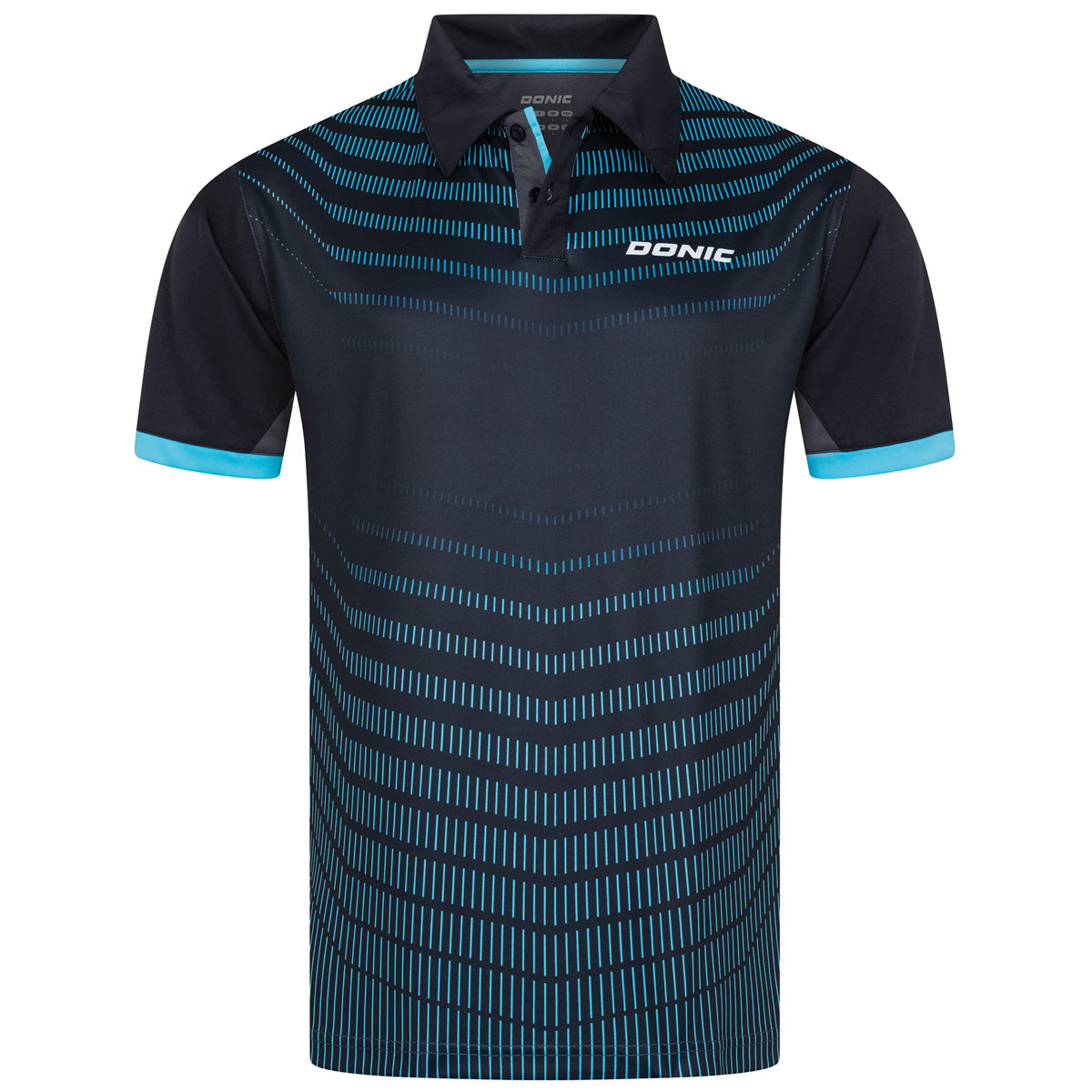 Donic Poloshirt Kava schwarz/cyan XXXXXL
