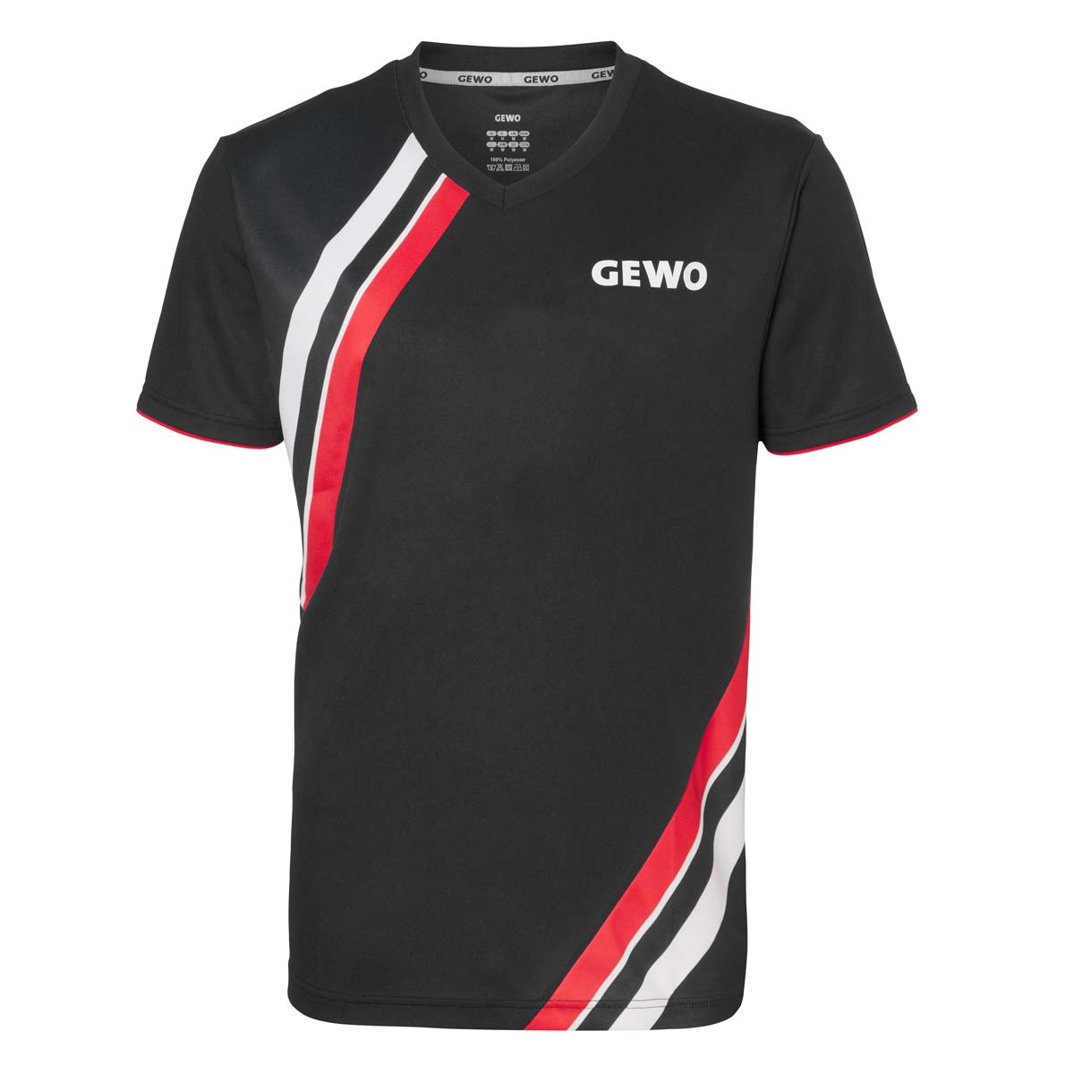 GEWO T-Shirt Arona schwarz/rot XXXXL