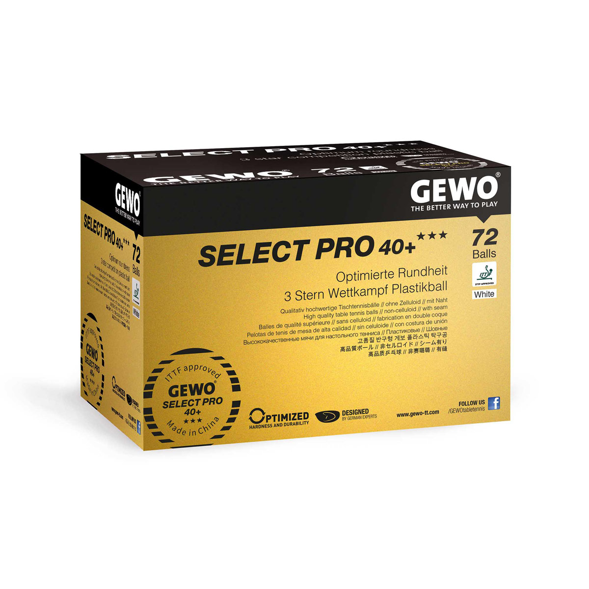 GEWO Ball Select Pro 40+ *** 72er weiß