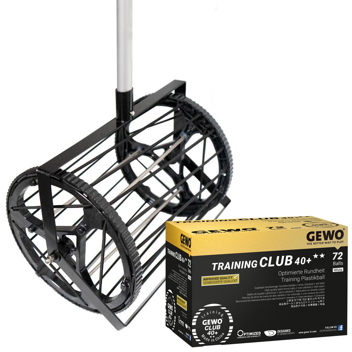 GEWO Ballaufsammler + GEWO Training Club 40+**72er - Set (2-teilig)