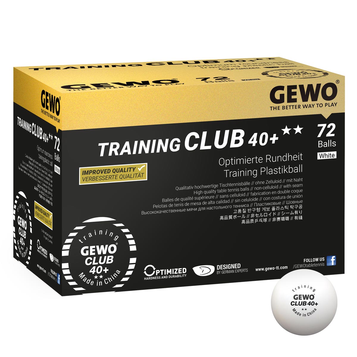 GEWO Ball Training Club 40+ ** 40x 72er Karton weiß