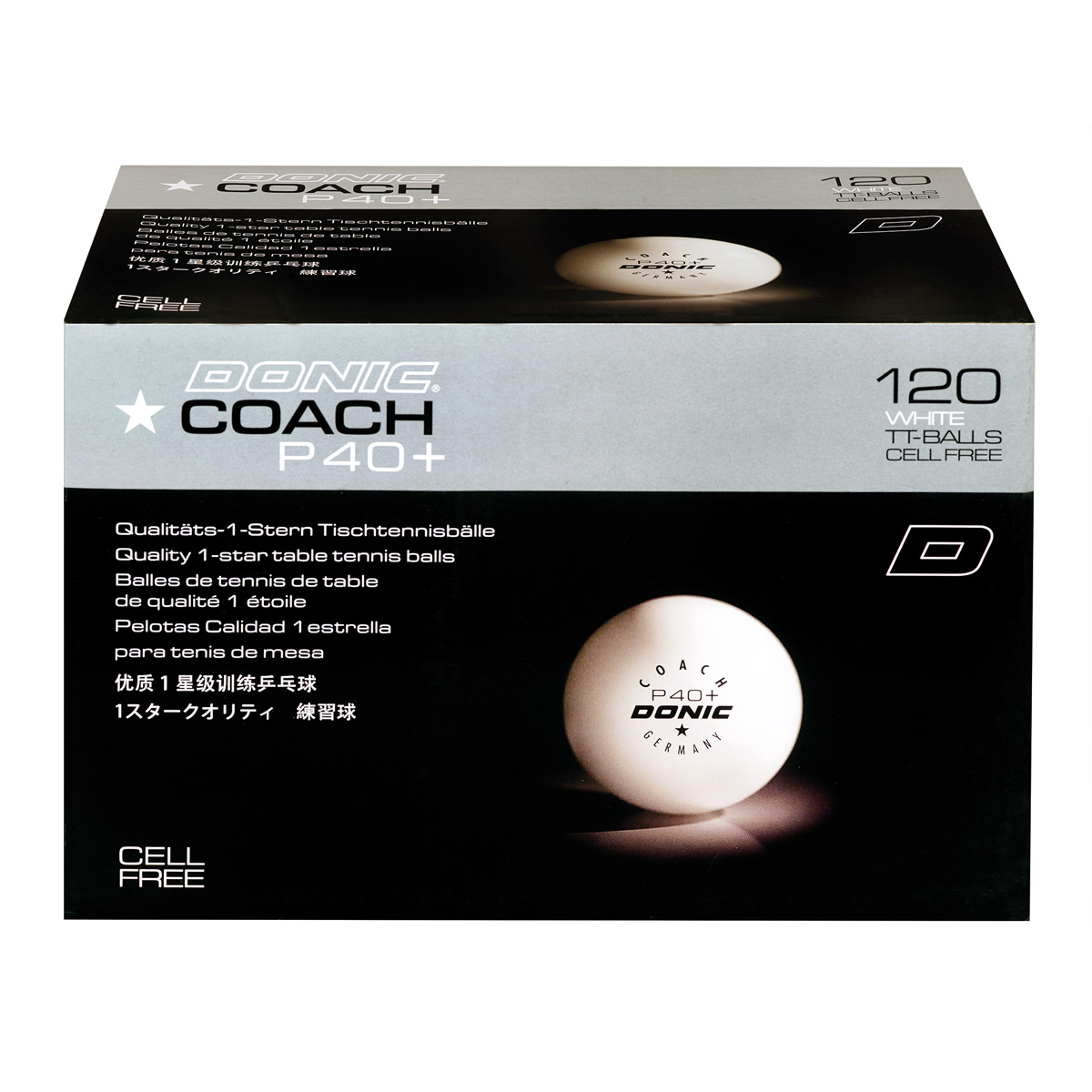Donic Ball Coach P40+ 1-Stern 120er weiß