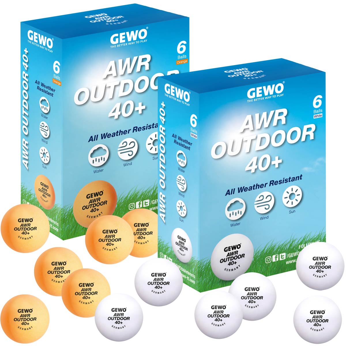 GEWO Outdoor Schläger + AWR Outdoor 6er - Set (4-teilig)