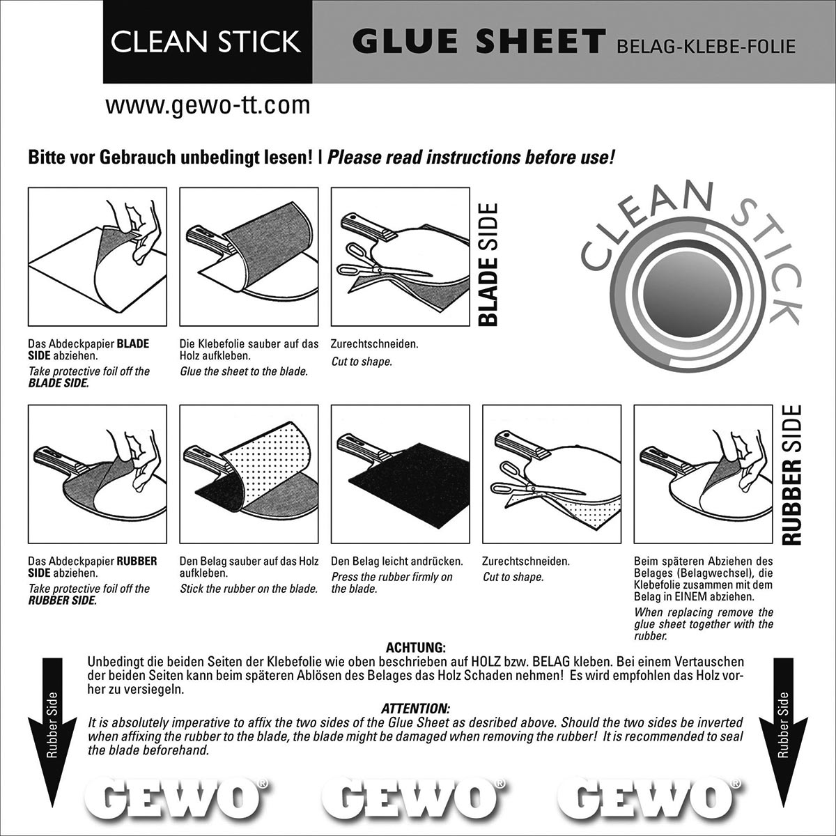 GEWO Klebefolie clean Stick