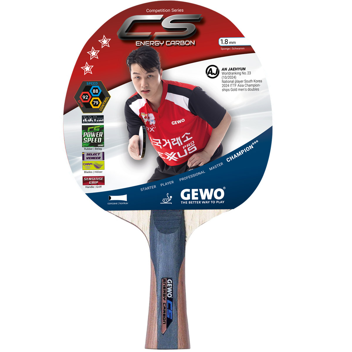 GEWO Schläger CS Energy Carbon  konkav