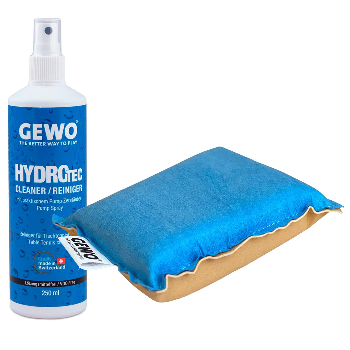 GEWO HydroTec Reiniger 250 ml + Schwamm Microfaser - Set (2-teilig)