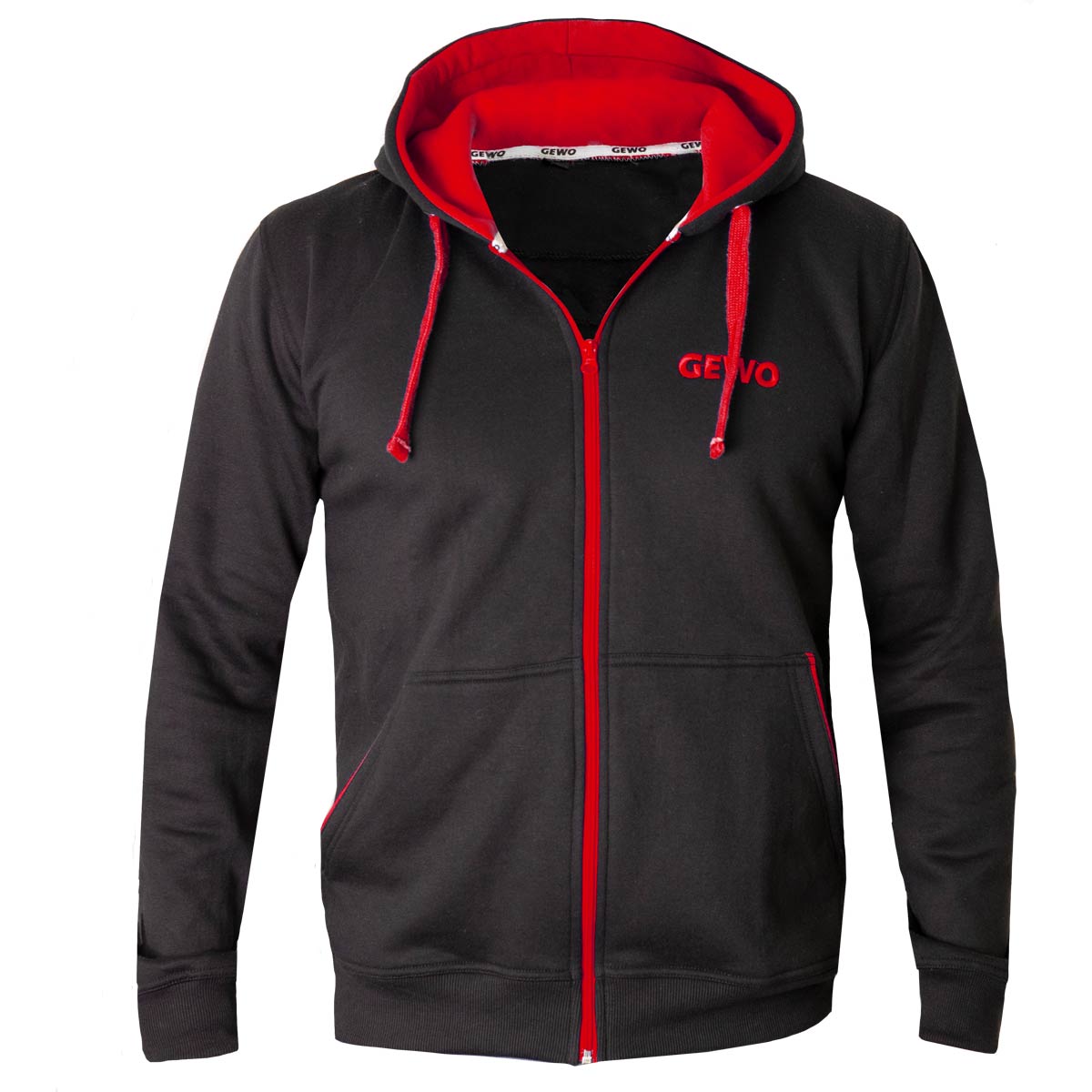GEWO Hoodie Cervo schwarz/rot XXS