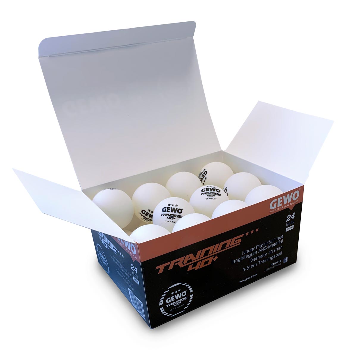 GEWO Trainingsball ***40+ 24er weiß